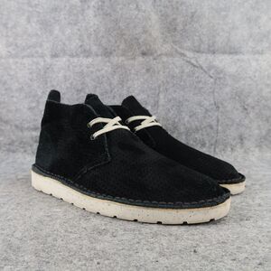 Clarks Shoes Womens 8.5 Desert Boot Chukka Leather Originals Black Mid Sneaker